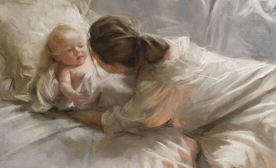 Een kusje in de morgen is voor je kind is heel gezond