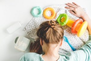 Het burn-out syndroom van een moeder