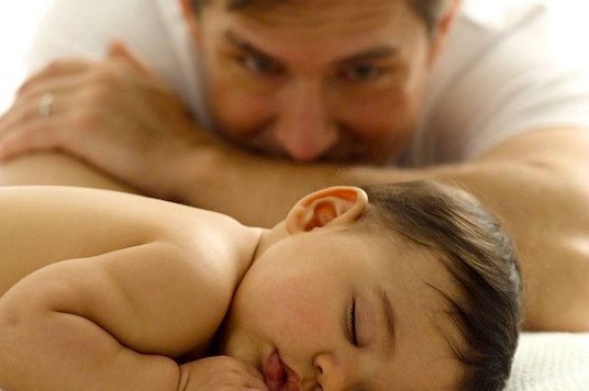 Papa en baby