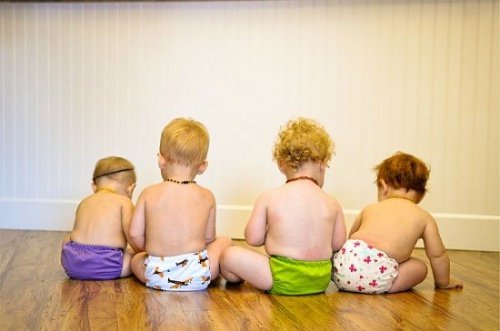 Kinderen in luiers