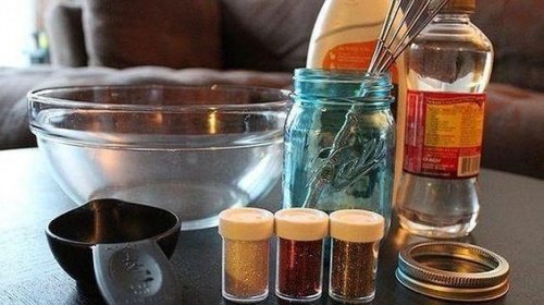 Ingrediënten voor een sensorische fles voor kinderen