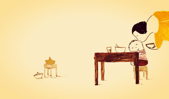 In de watten leggen met kusjes en eten