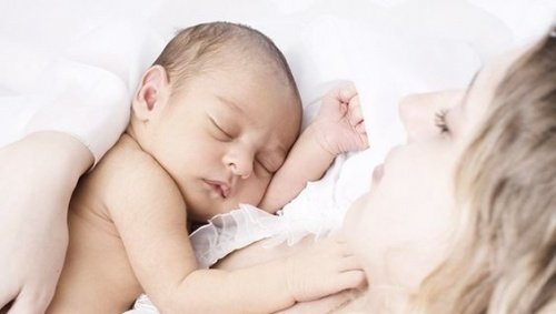 Mama en baby