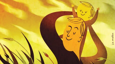 Mijn vader is geluk op volle kracht