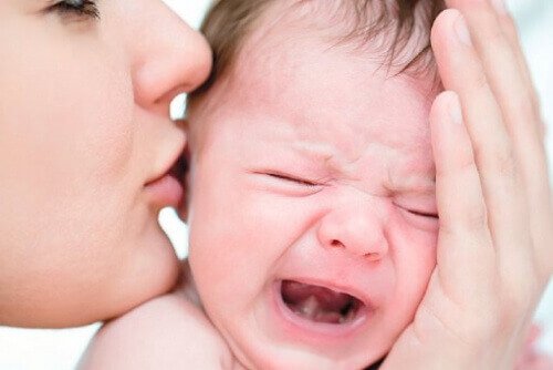 Als een baby huilt