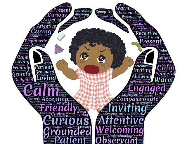 Cartoon handen en meisje