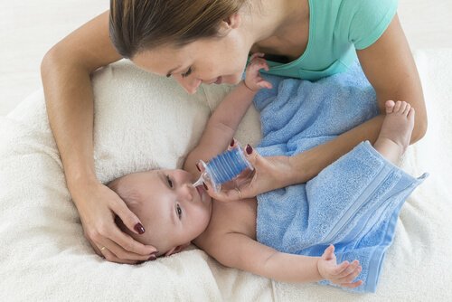 Nasale hygiëne met spuit