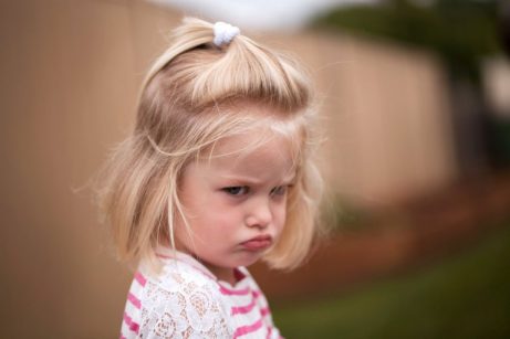 Woede bij kinderen: meisje