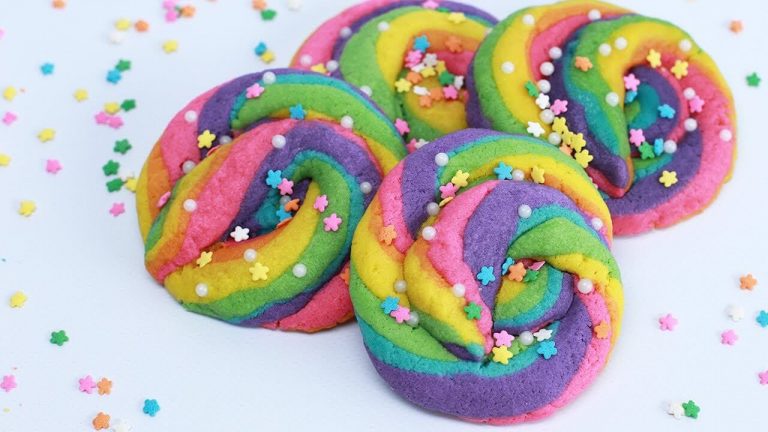 Regenboogkoekjes is een van onze recepten voor koekjes