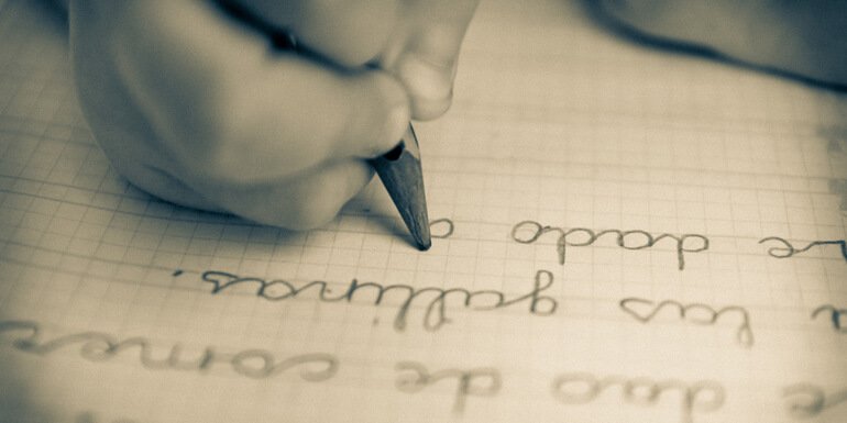 Handschrift in potlood