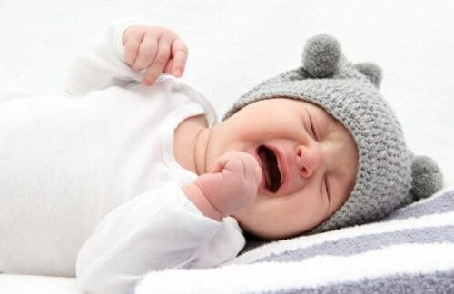 Baby huilt onbeheersbaar