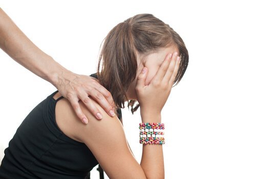 Meisje met problemen met haar zelfvertrouwen