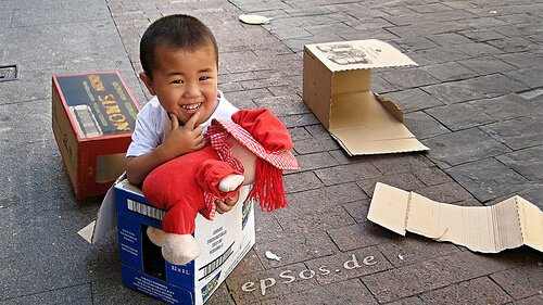 Kind met hand-voet-mondziekte