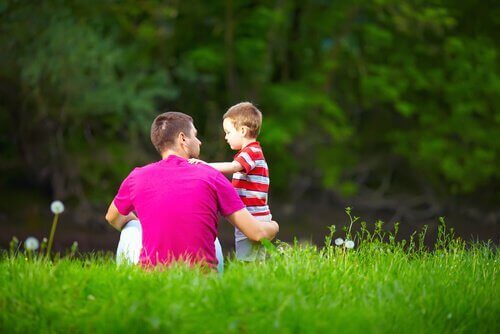 Vader en zoon quality time