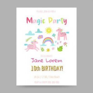 Uitnodigingen voor het verjaardagsfeestje van je kind