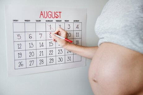 Kalender met uitgerekende datum