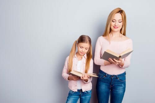 Moeder en dochter lezen