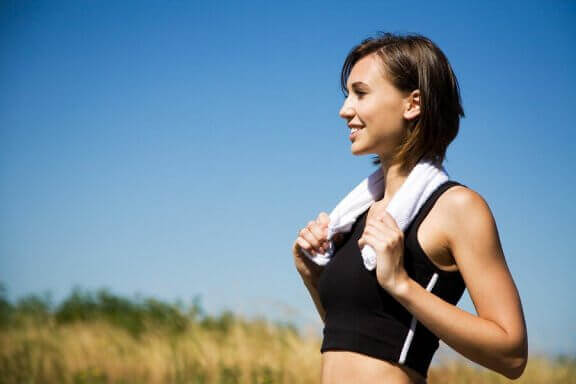 Vrouw gaat hardlopen