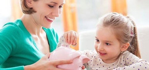 Kinderen leren sparen