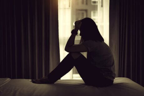 Depressieve vrouw