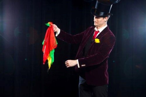 Magische truc met zakdoeken