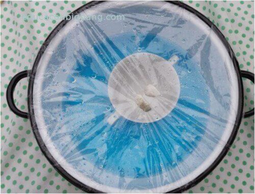 Experiment om de waterkringloop aan kinderen uit te leggen