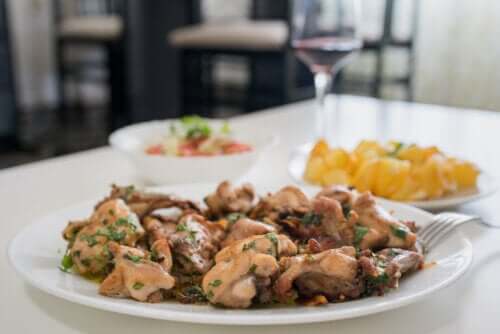 Konijn met artisjokken