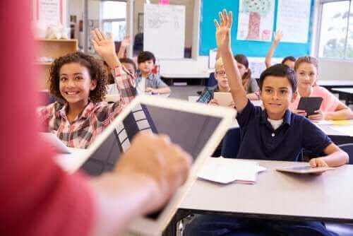 Werkende kinderen in de klas