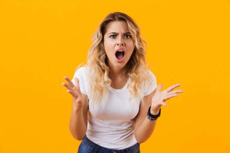 Vrouw zoekt haar kalmte