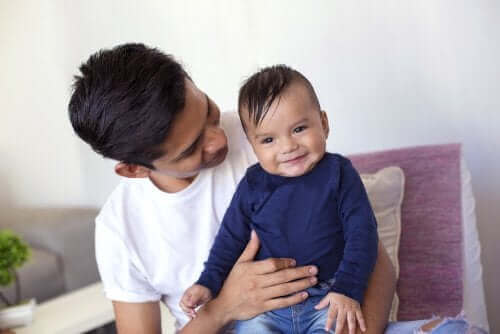 Vader en baby