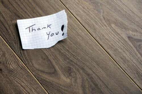 Laat een briefje achter om je dankbaarheid te tonen