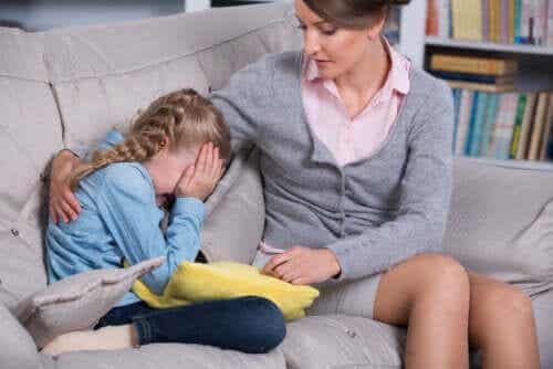 Meisje heeft diepgaande emoties
